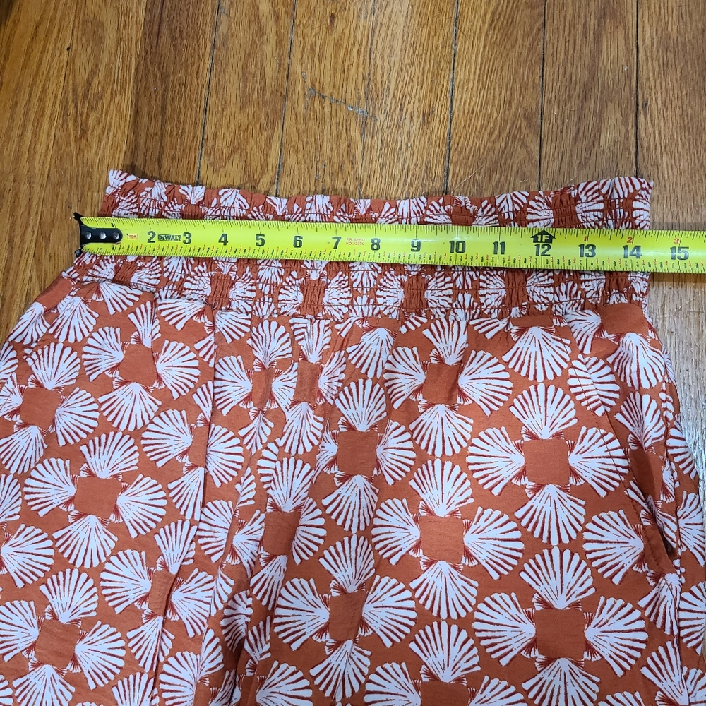 Maeve Anthropologie Seashell Printed Wide-Leg Pants Medium - Picture 14 of 15